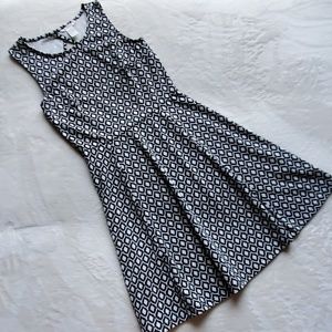 H&M black and white dress